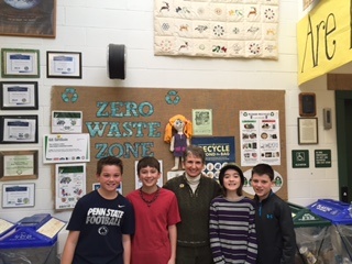 Student-led team tackles waste at Park Forest Elementary School.