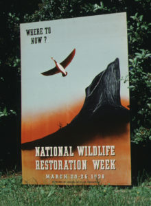 Poster from the first National Wildlife Week, March 20-26, 1938