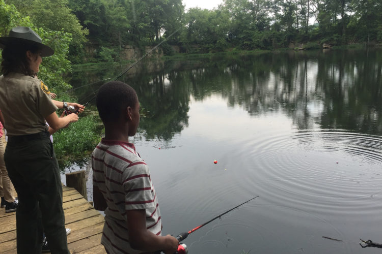 Kids learned to fish as one of the campout activities. Photo by PCO Pros