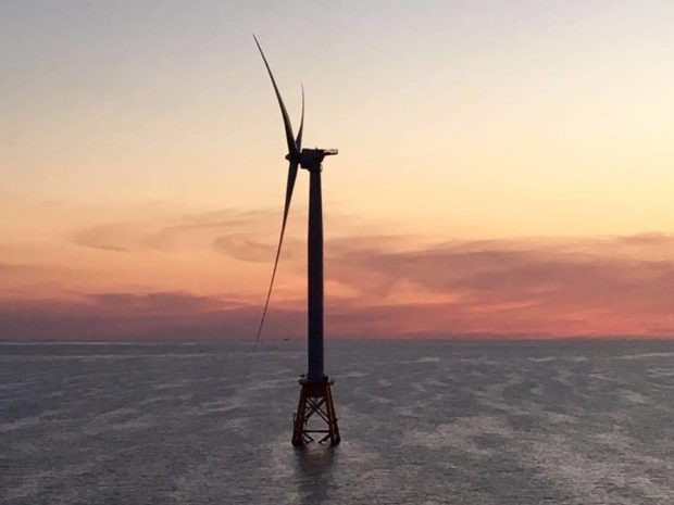 America's first offshore wind turbine, Block Island Wind Farm. (Photo: Deepwater Wind)