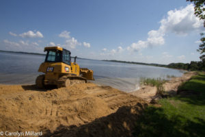 Construction along the Chesapeake shoreline. Photo by Carolyn Millard