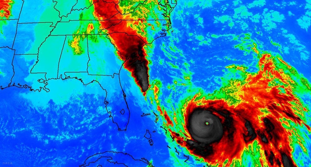 hurricane satellite image. NASA