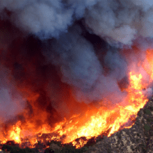Photo of the Simi Valley fire in CA via US Air Force