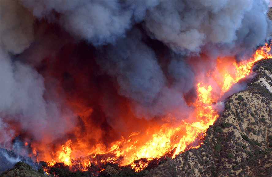 Photo of the Simi Valley fire in CA via US Air Force