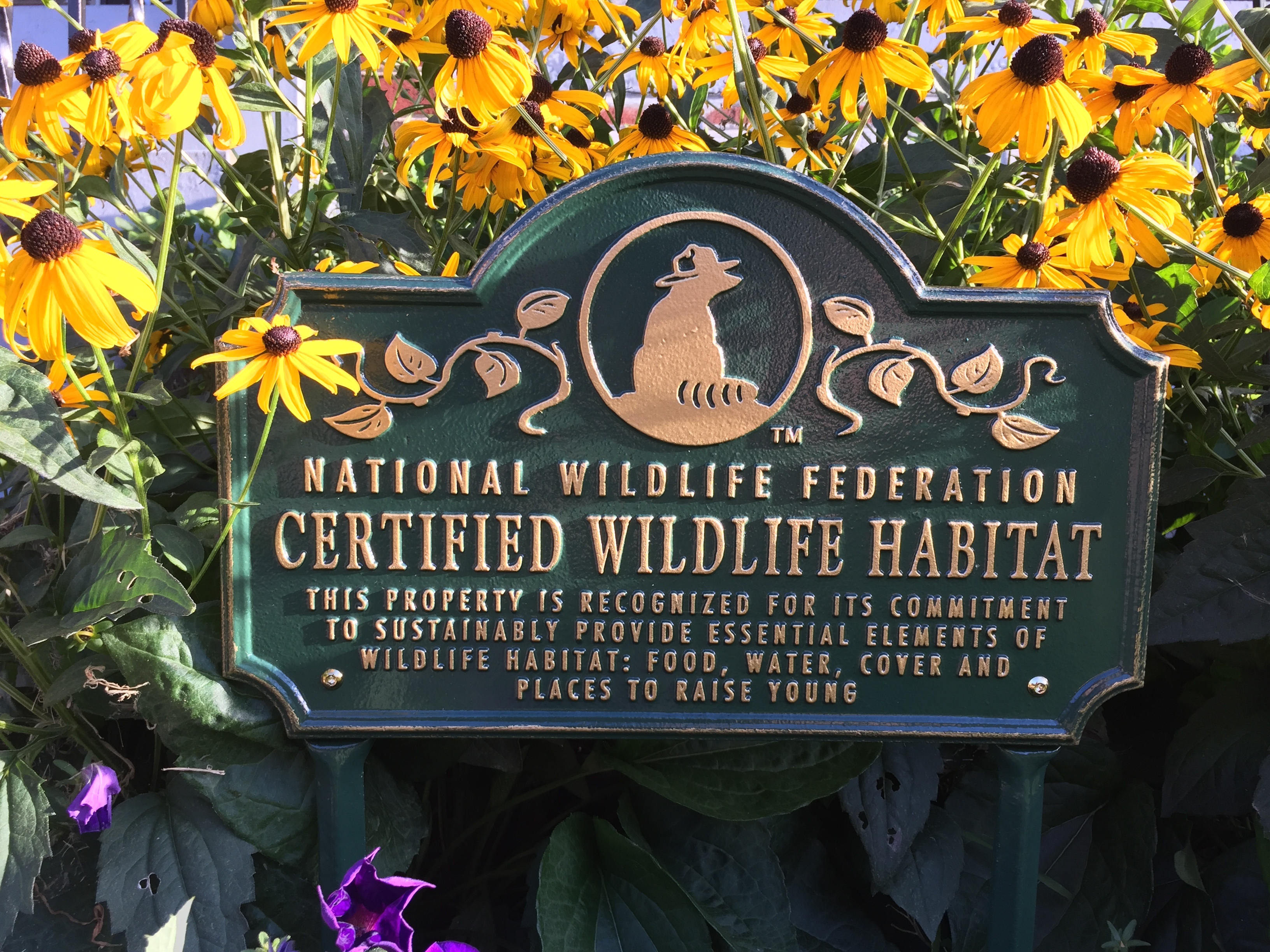 certified wildlife habitat sign