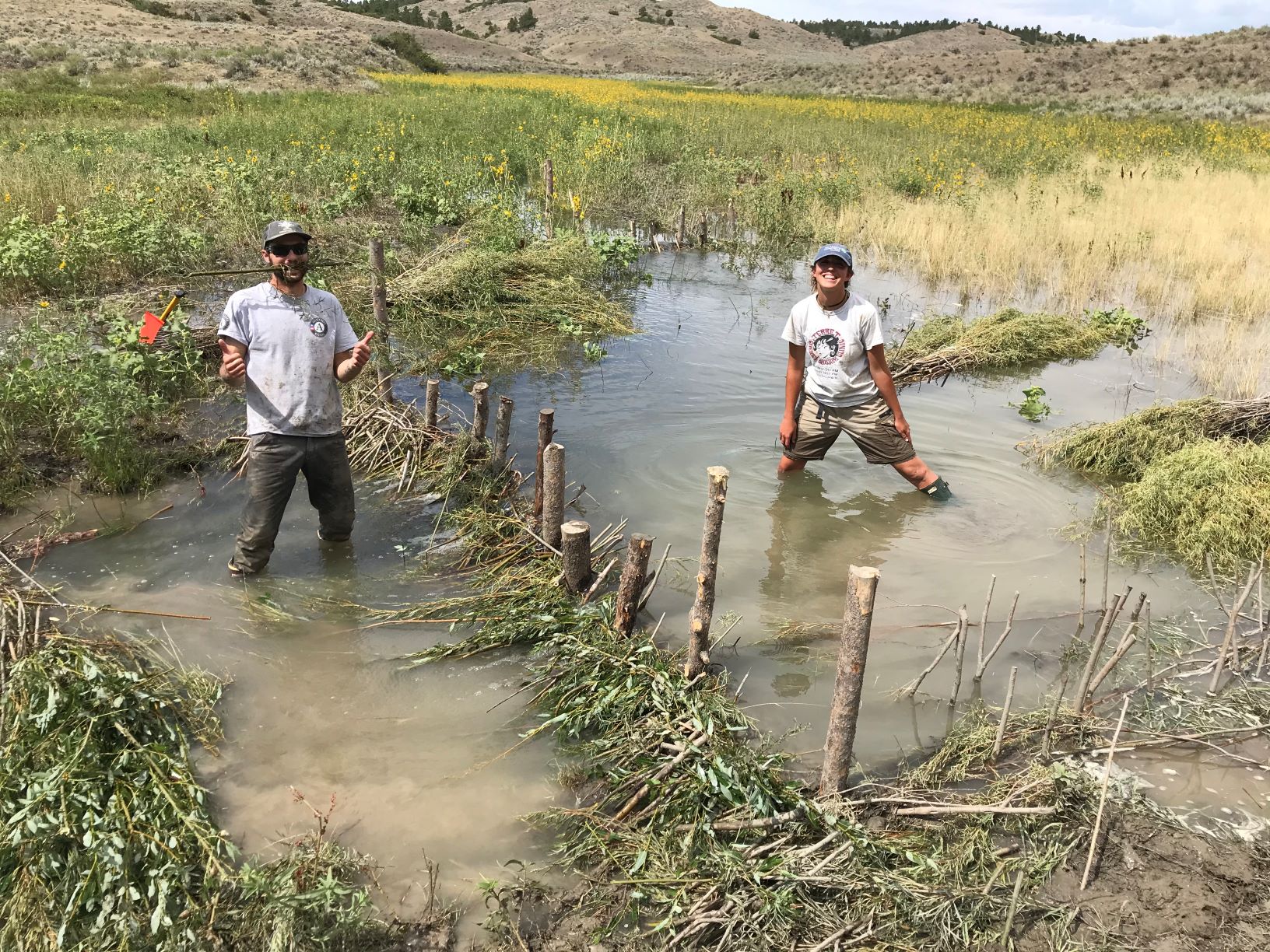 A Montana Conservation Corps (MCC) young-adult crew camps work of re-watering the prairie