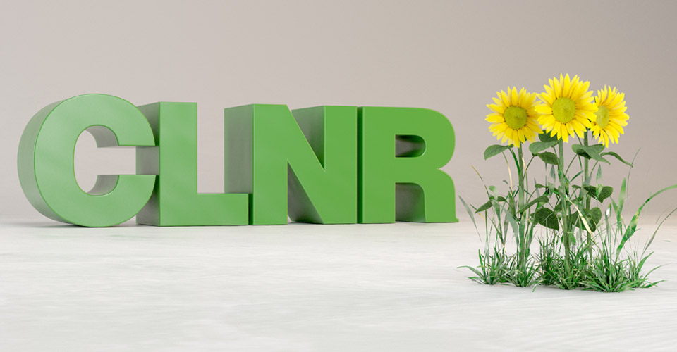Logo: CLNR with flowers