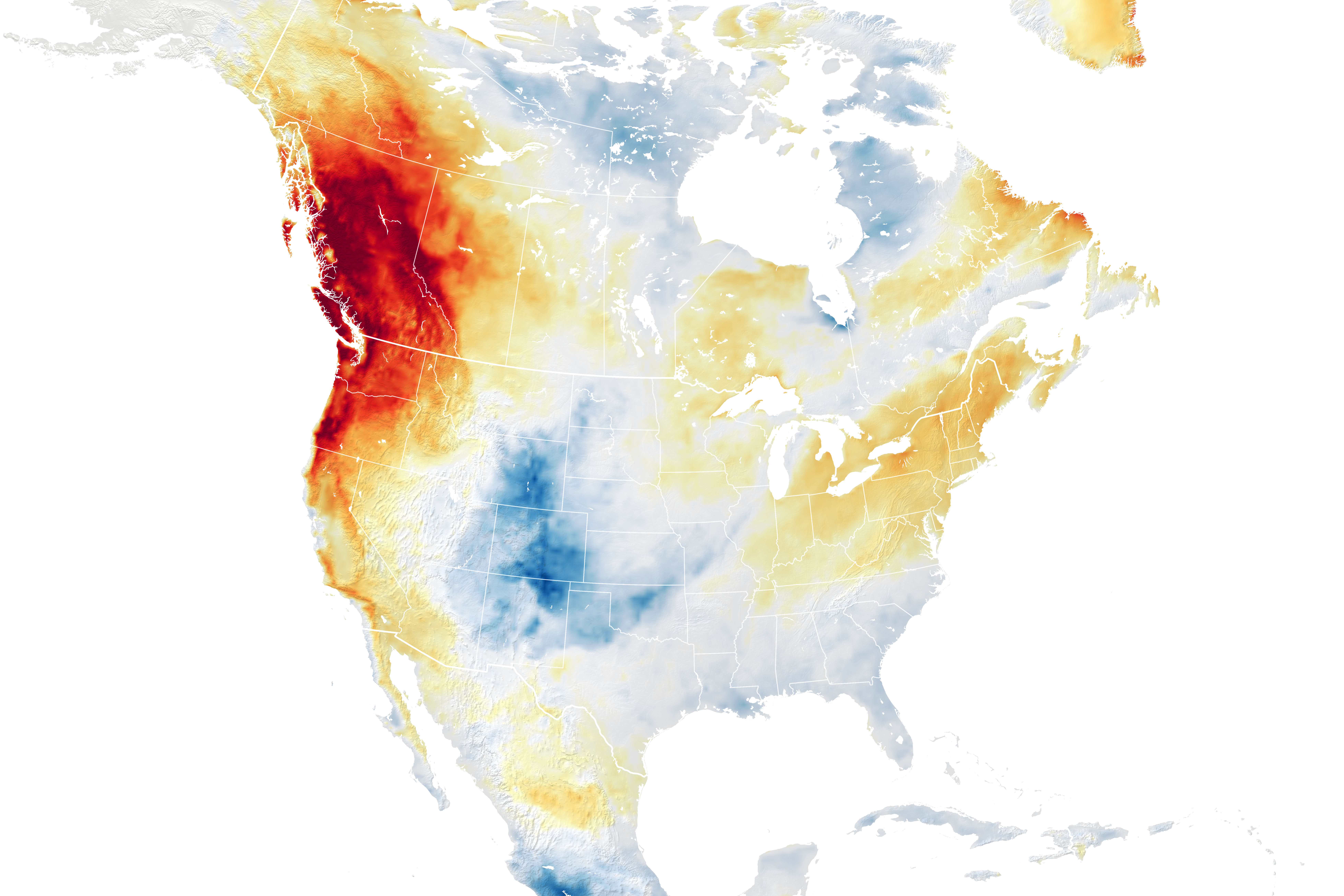 U.S. heat map