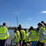 students conducting water quality testing
